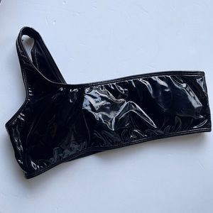 PU One shoulder Bralette
